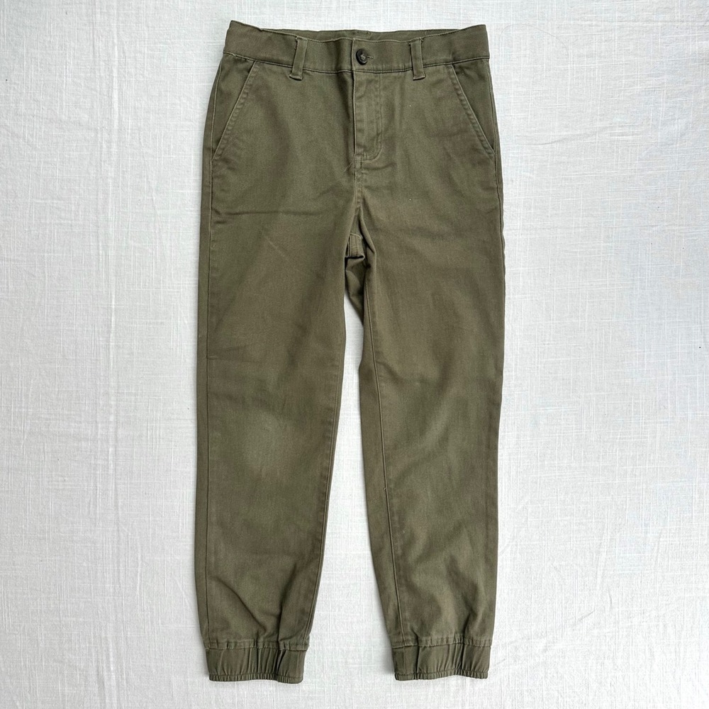 Janie‎ and Jack Kids Olive Green Jogger Pants Size 8 Casual Twill